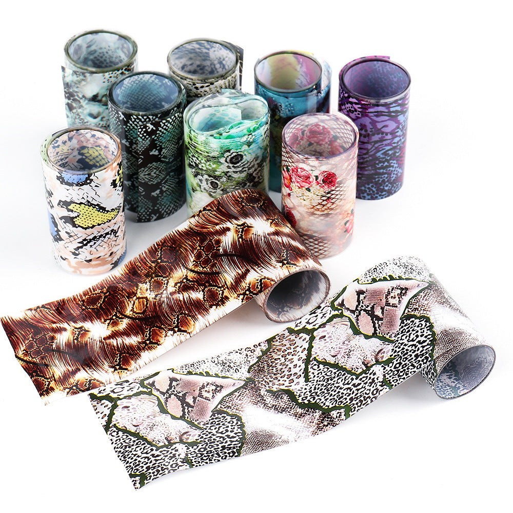 Nail Art Sticker Snake Skin Animal Grain Nail Star Paper Transfer Paper Laser Paper Nail Art Sticker Snake Skin Animal Grain Nail Star Paper Transfer Paper Laser Paper